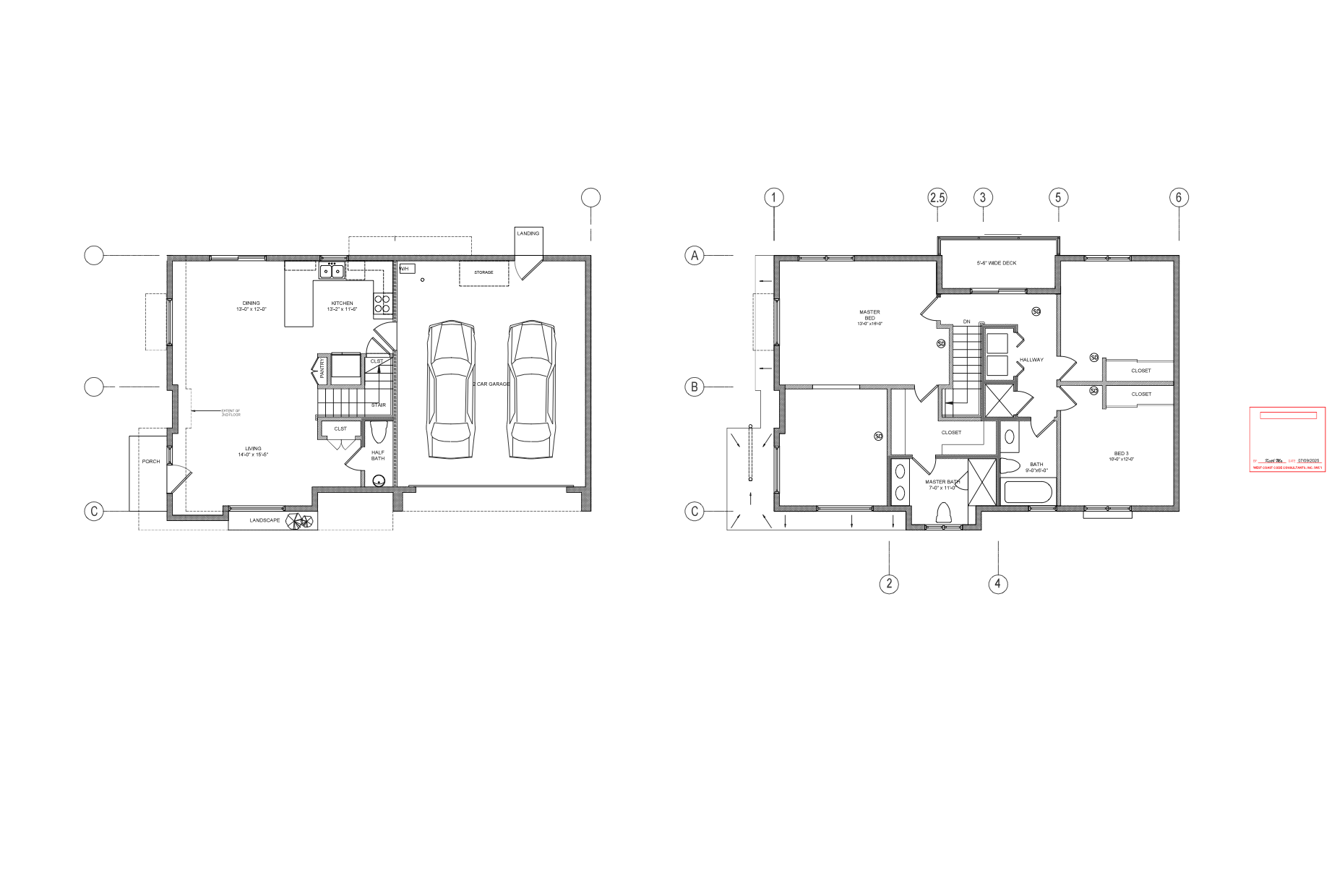 Two-story floorplan for Altos Bay